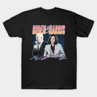 Joe Biden And Kamala Harris / Retro Style Fan Design T-Shirt